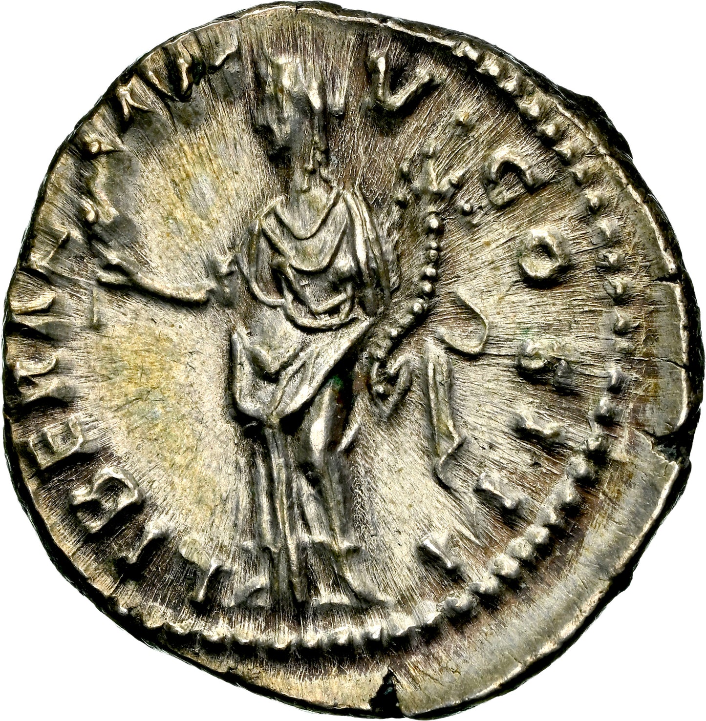 Roman Empire - Marcus Aurelius - Silver Denarius - NGC AU - RIC:206