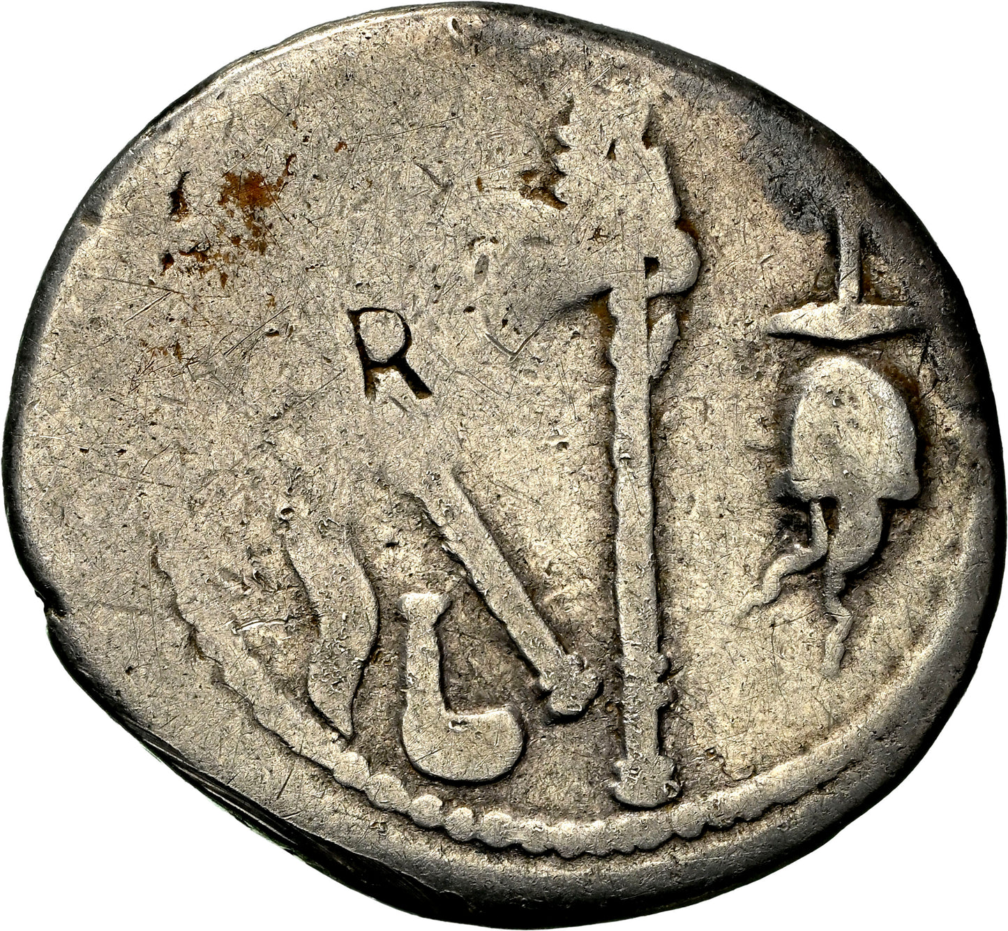 Roman Imperatorial - Julius Caesar - Silver Denarius - NGC G - Crawf. 443/1