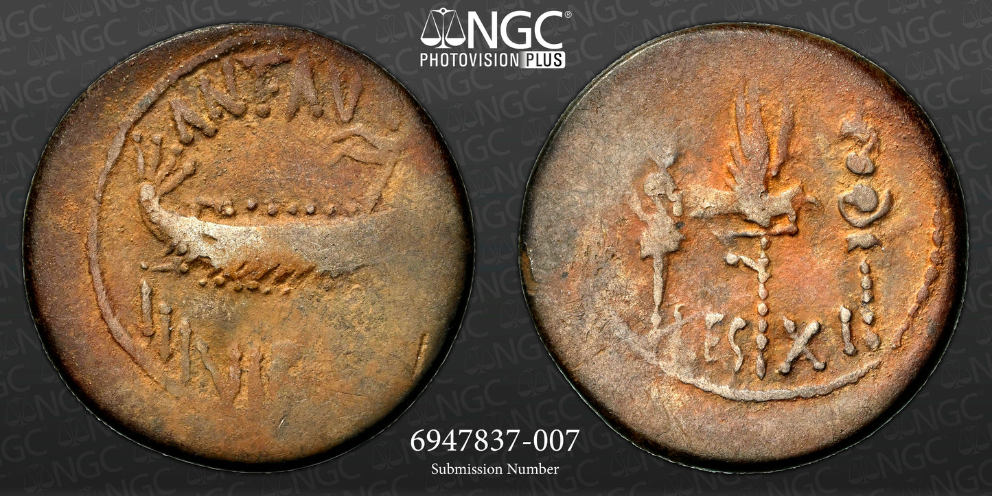 Roman Imperatorial - Marc Antony - Silver Denarius - NGC VG - Crawf. 544/25