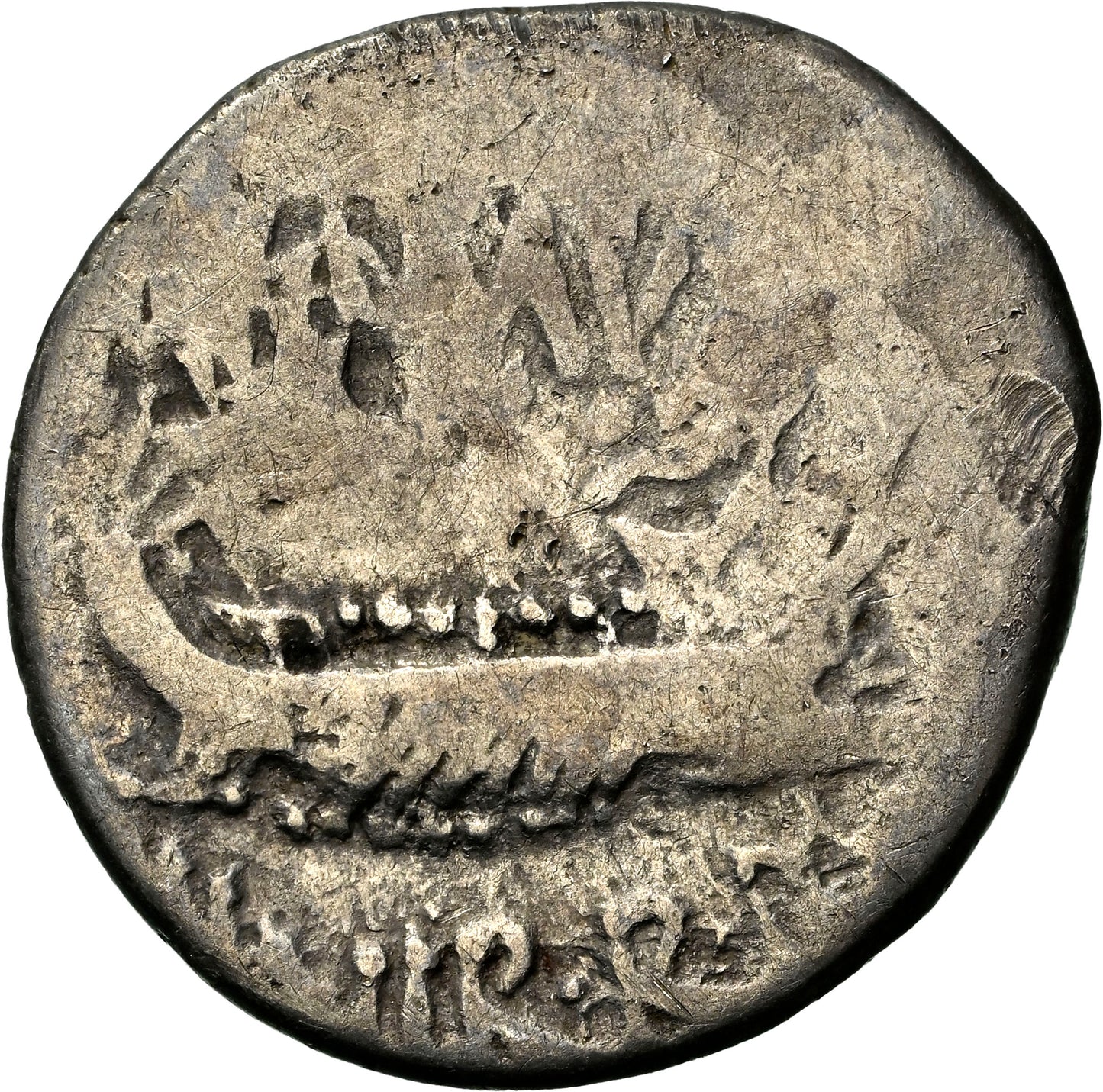 Roman Imperatorial - Marc Antony - Silver Denarius - NGC F - Crawf. 544/30