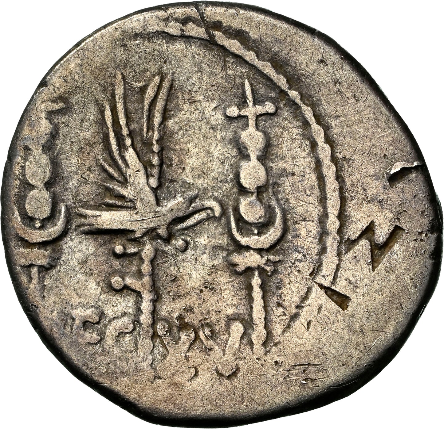 Roman Imperatorial - Marc Antony - Silver Denarius - NGC F - Crawf. 544/30