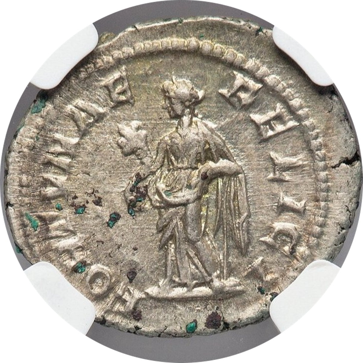 Roman Empire - Julia Domna - Silver Denarius - NGC Ch AU - RIC:552