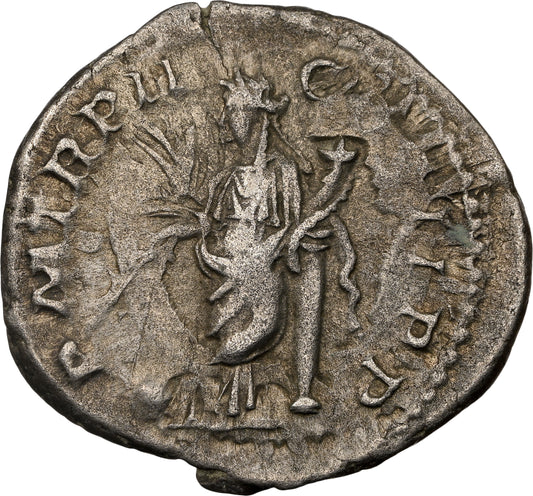 Roman Empire - Elagabalus - Silver Denarius - NGC Ch VF