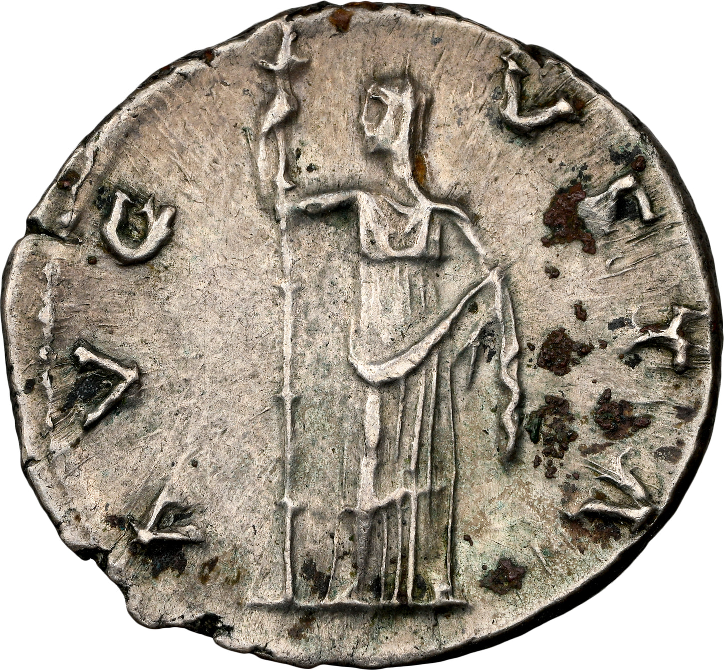 Roman Empire - Faustina I - Silver Denarius - NGC AU - RIC:362