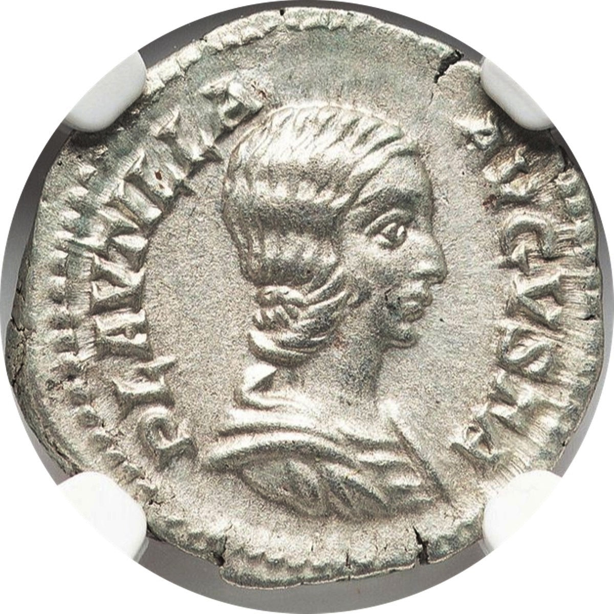 Roman Empire - Plautilla - Silver Denarius - NGC XF