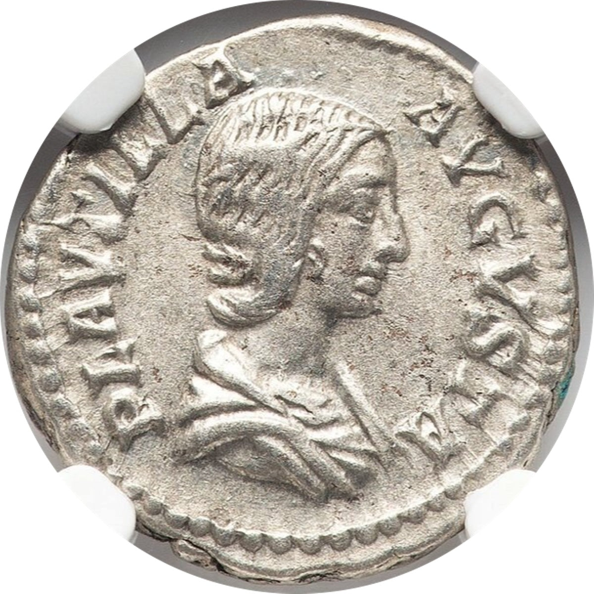 Roman Empire - Plautilla - Silver Denarius - NGC XF