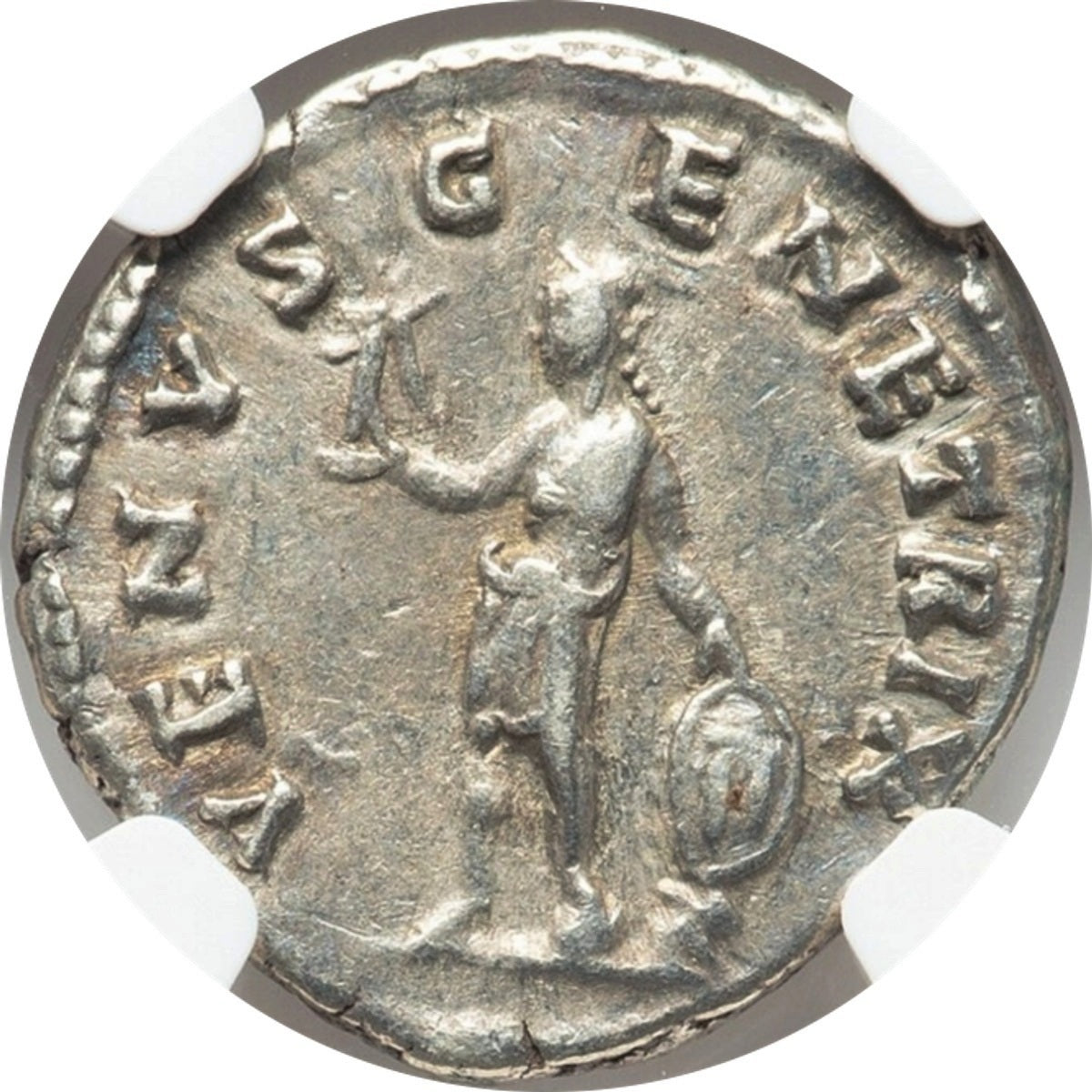 Roman Empire - Faustina II - Silver Denarius - NGC VF