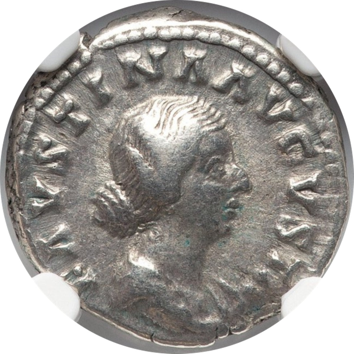 Roman Empire - Faustina II - Silver Denarius - NGC VF