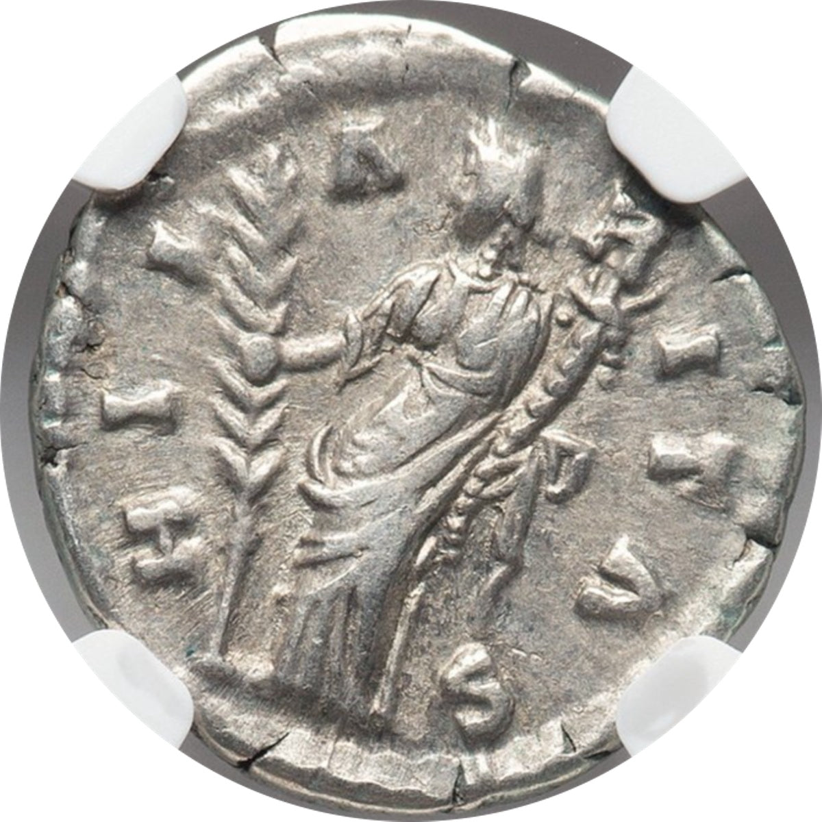 Roman Empire - Faustina II - Silver Denarius - NGC VF