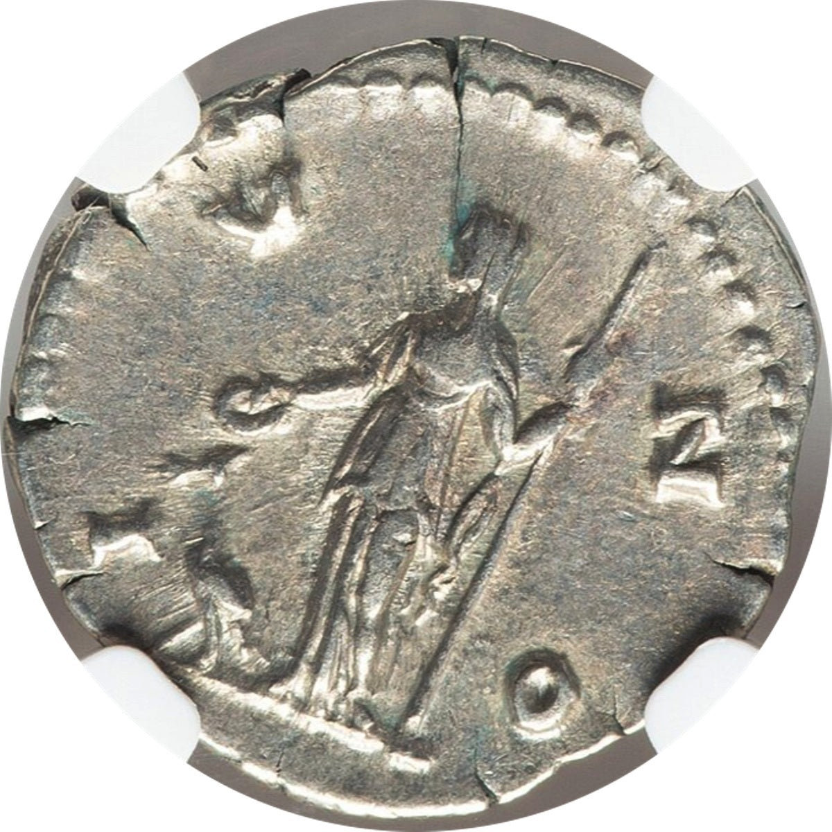 Roman Empire - Faustina II - Silver Denarius - NGC Ch VF
