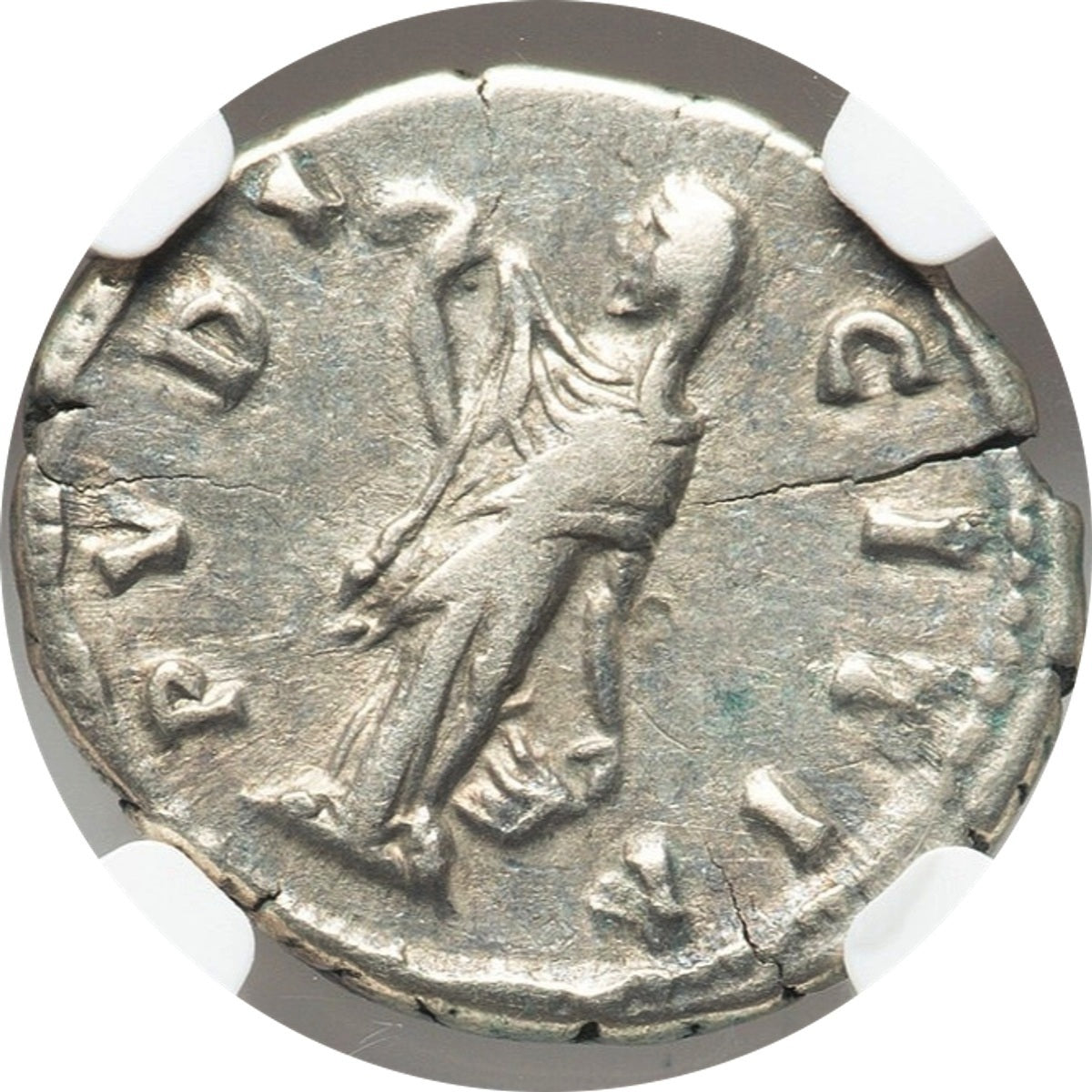 Roman Empire - Faustina II - Silver Denarius - NGC VF