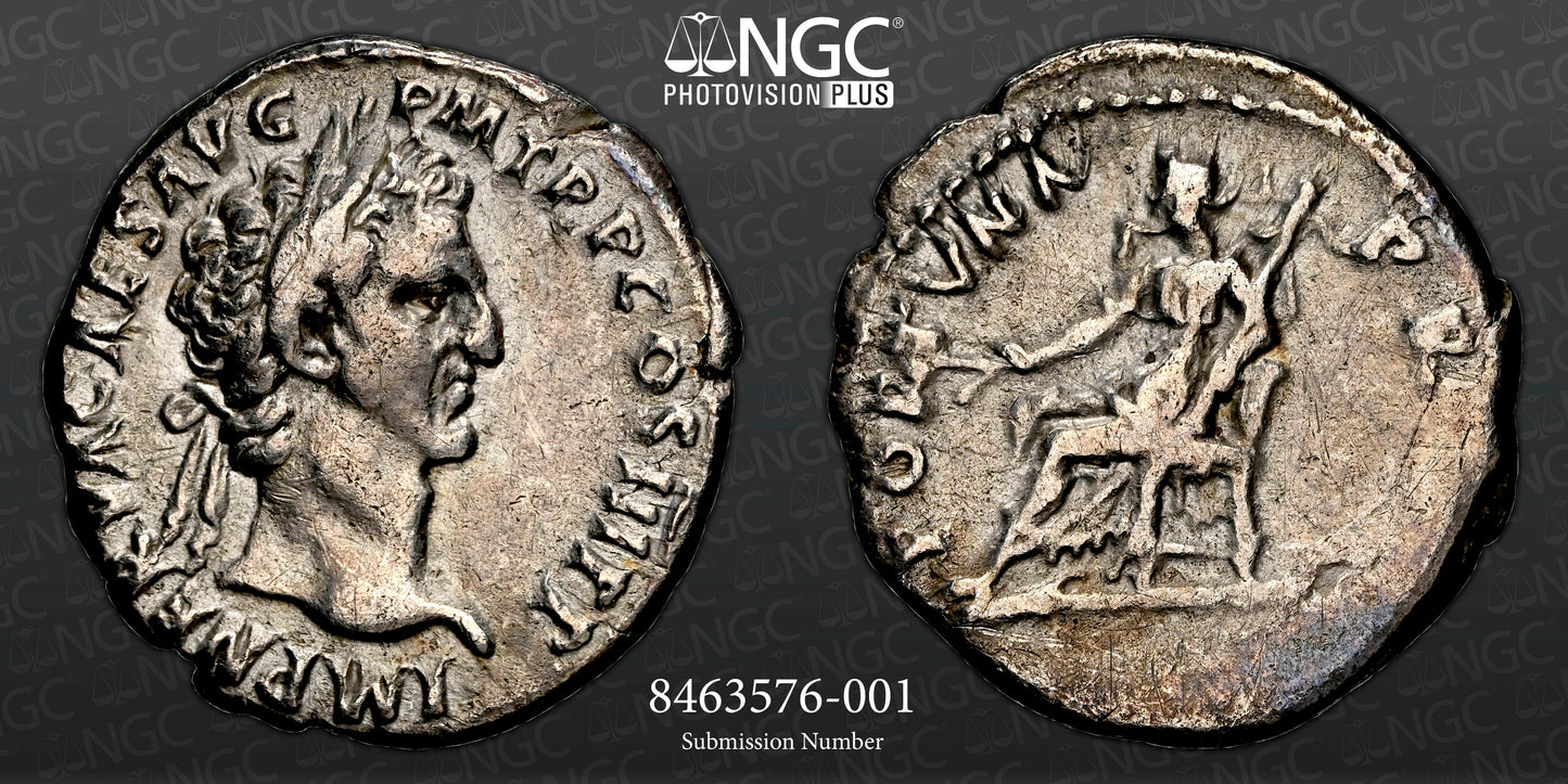Roman Empire - Nerva - Silver Denarius - NGC Ch VF - RIC:17