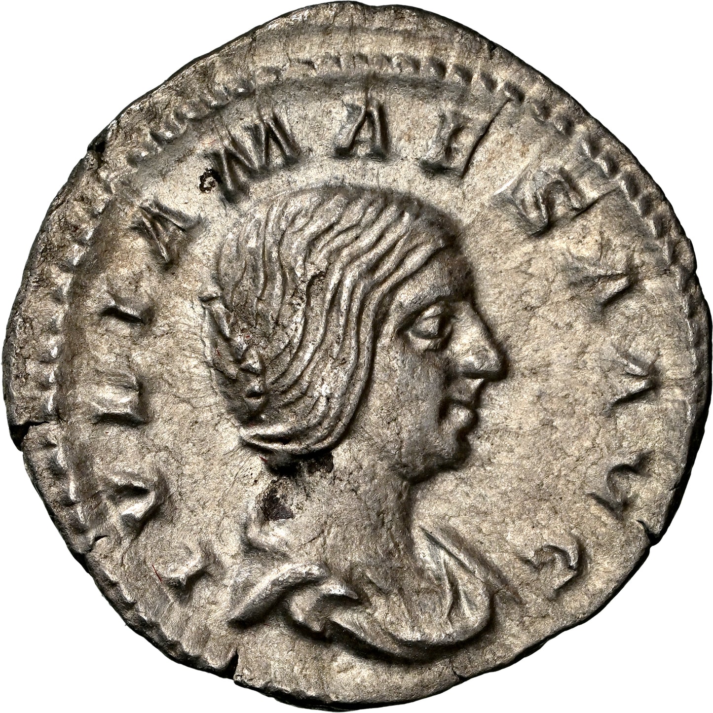 Roman Empire - Julia Maesa - Silver Denarius - NGC AU - RIC:271
