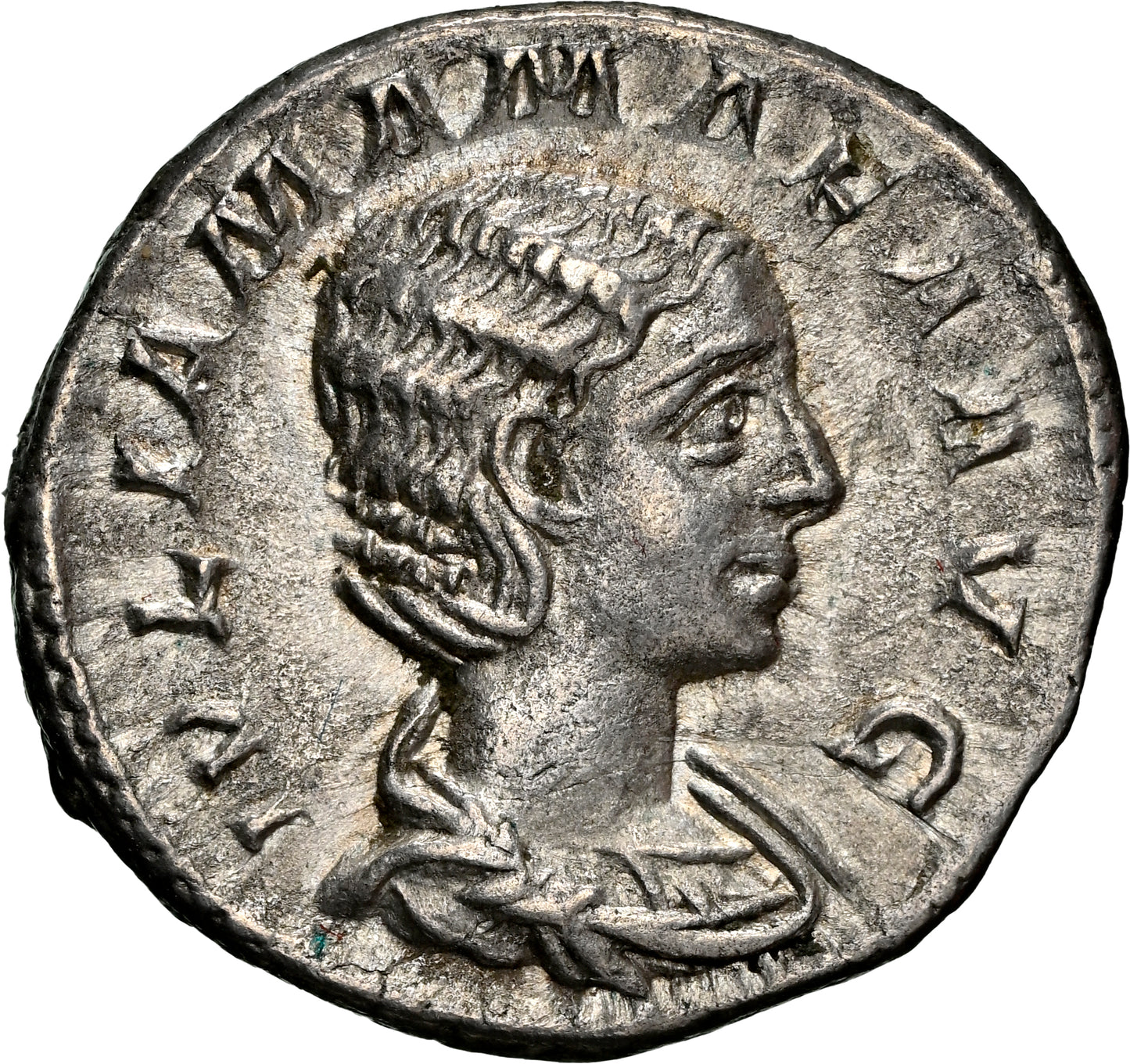 Roman Empire - Julia Mamaea - Silver Denarius - NGC Ch XF - RIC:343