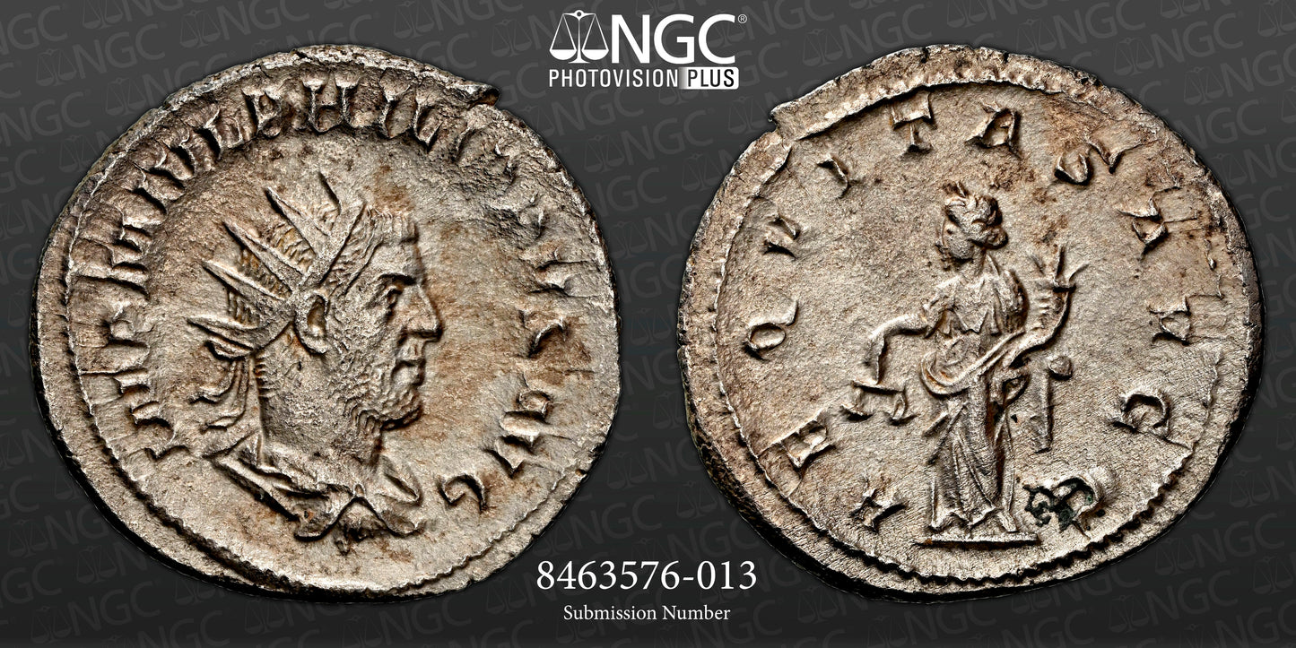 Roman Empire - Philip I - Silver Double-Denarius - NGC Ch AU - RIC:27b