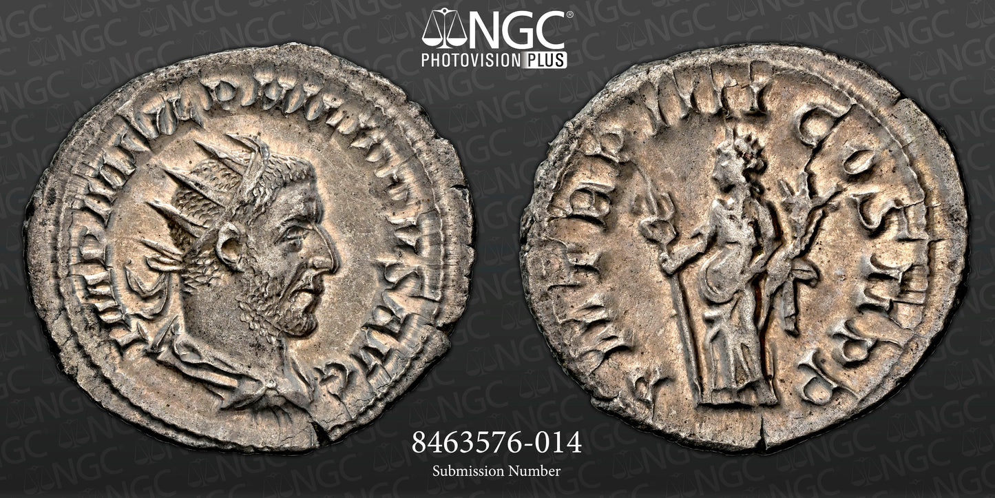 Roman Empire - Philip I - Silver Double-Denarius - NGC AU - RIC:31