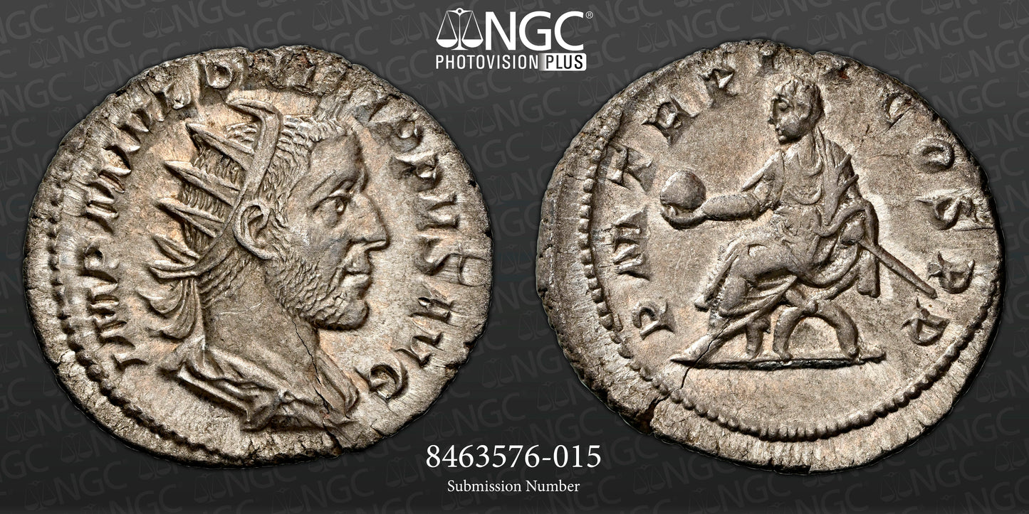 Roman Empire - Philip I - Silver Double-Denarius - NGC Ch AU - RIC:2b
