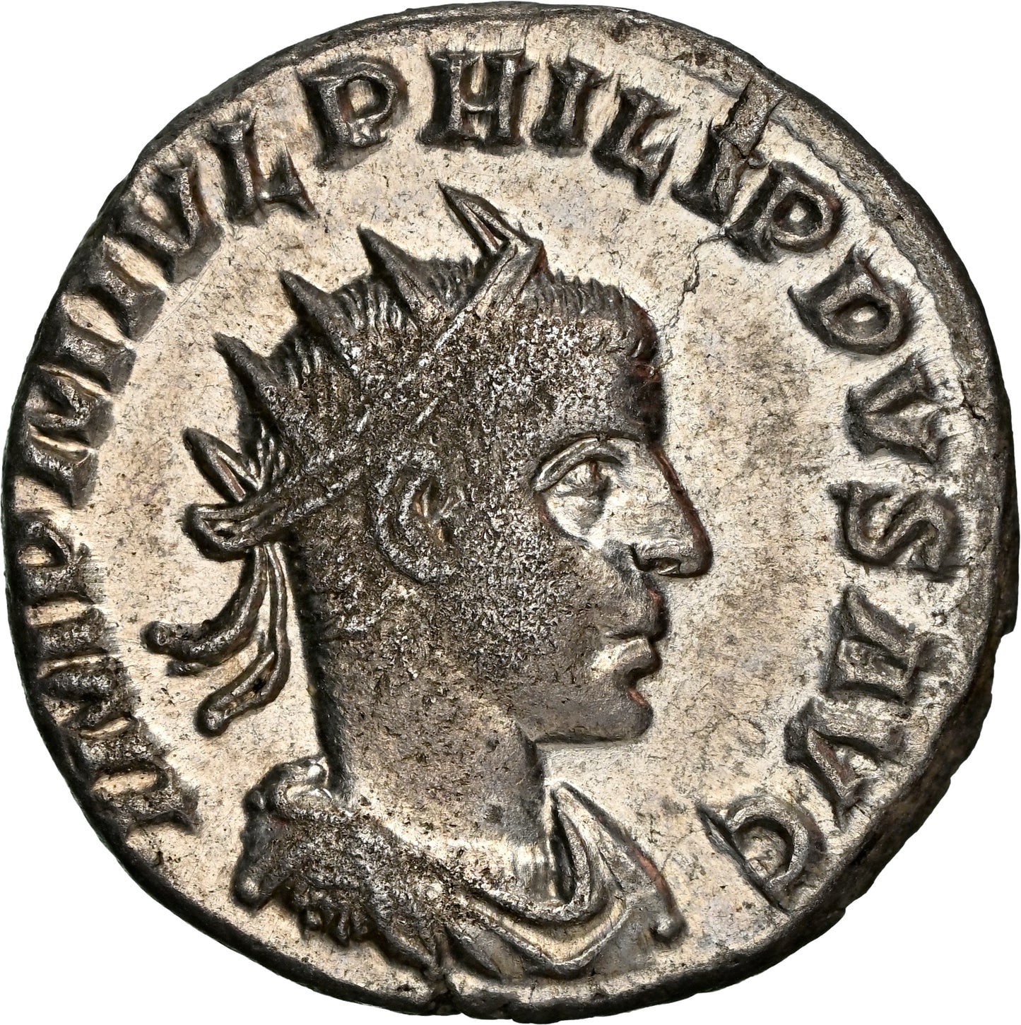 Roman Empire - Philip II - Silver Double-Denarius - NGC AU - RIC:240a