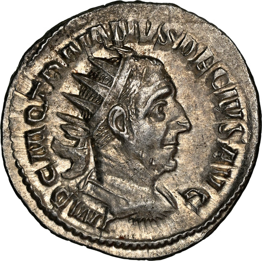 Roman Empire - Trajan Decius - Silver Double-Denarius - NGC AU - RIC:12b