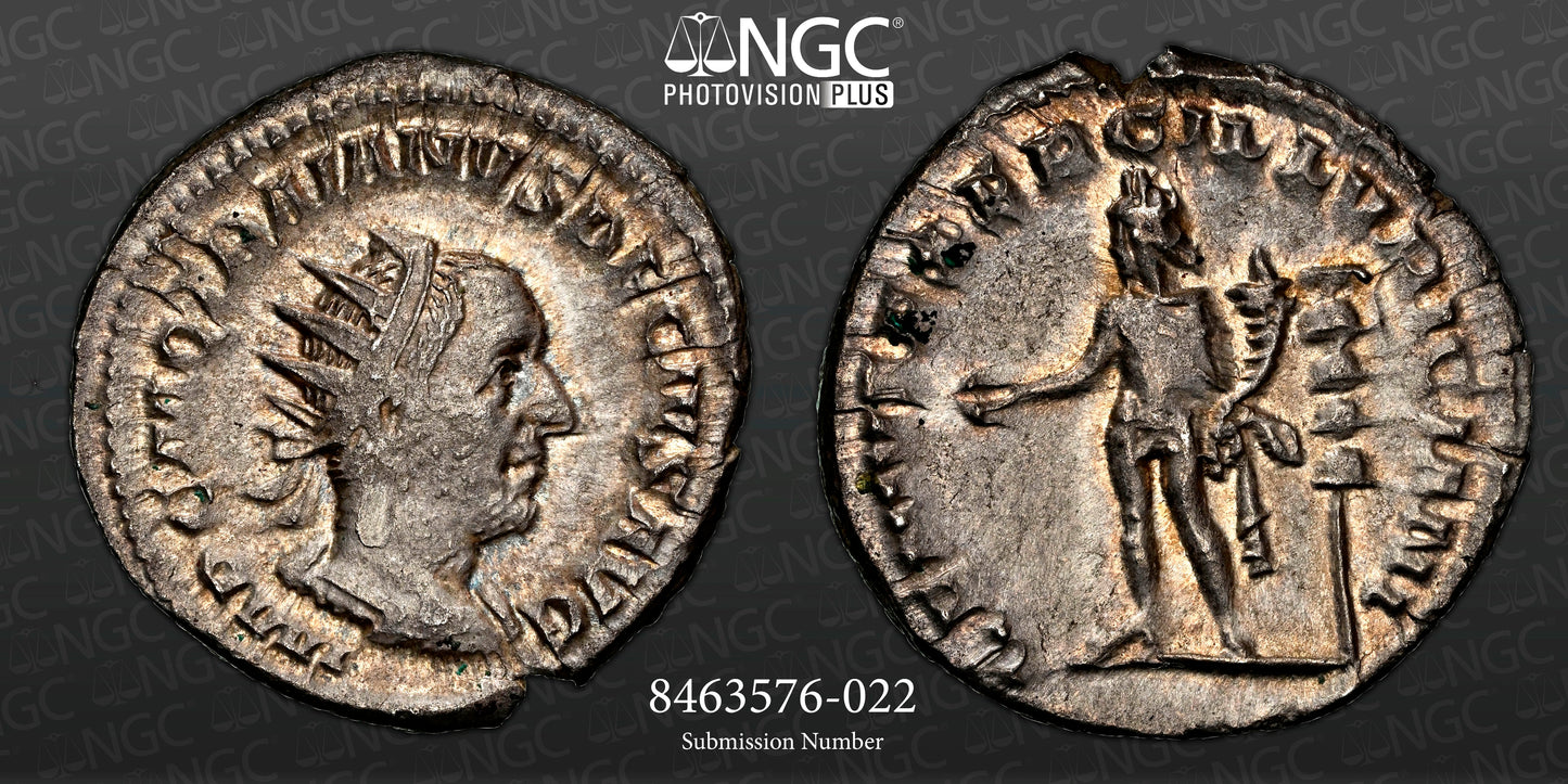 Roman Empire - Trajan Decius - Silver Double-Denarius - NGC AU - RIC:16c