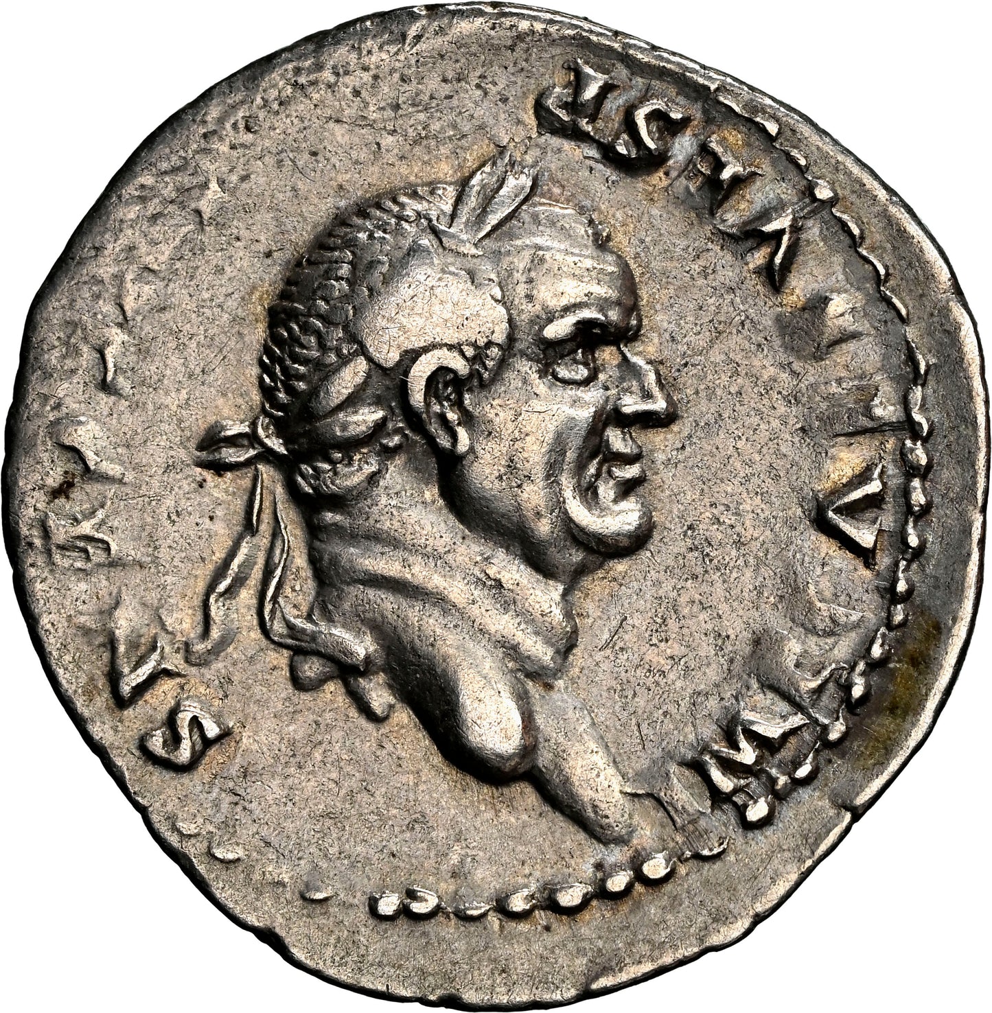 Roman Empire - Vespasian - Silver Denarius - NGC Ch VF - RIC:546