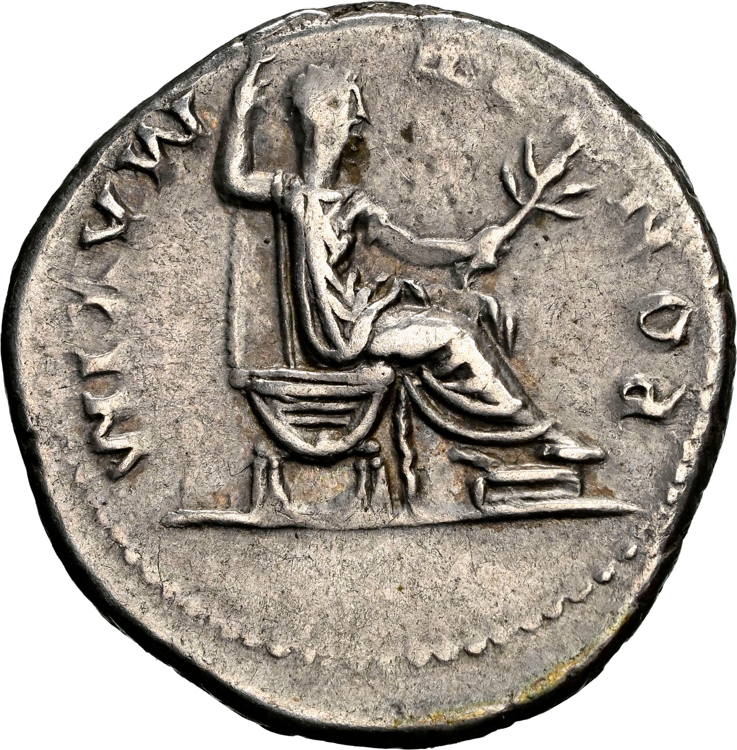Roman Empire - Vespasian - Silver Denarius - NGC Ch VF - RIC:546