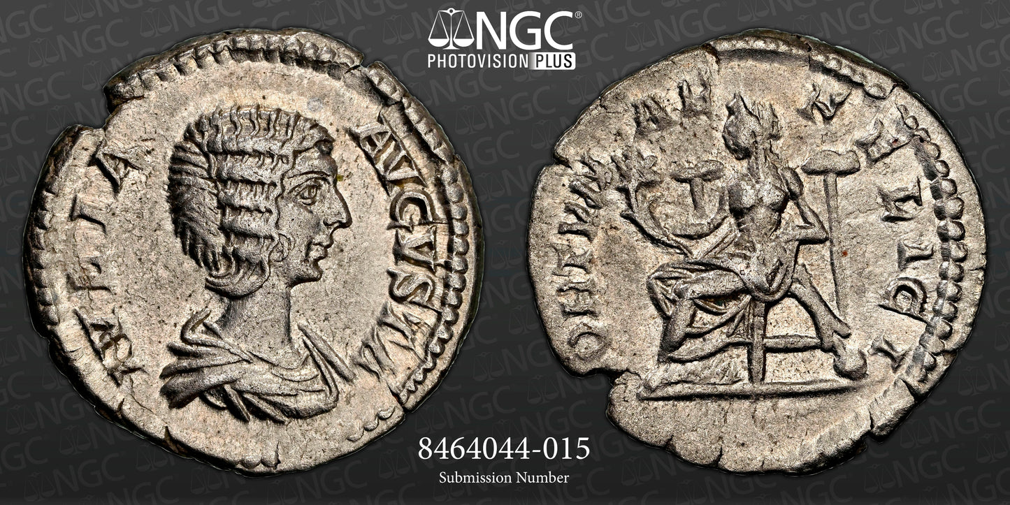 Roman Empire - Julia Domna - Silver Denarius - NGC XF - RIC:554