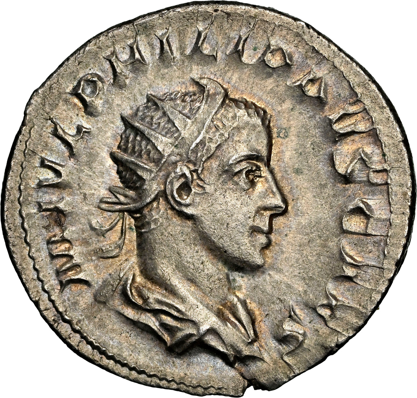 Roman Empire - Philip II - Silver Double-Denarius - NGC Ch AU - RIC:218d