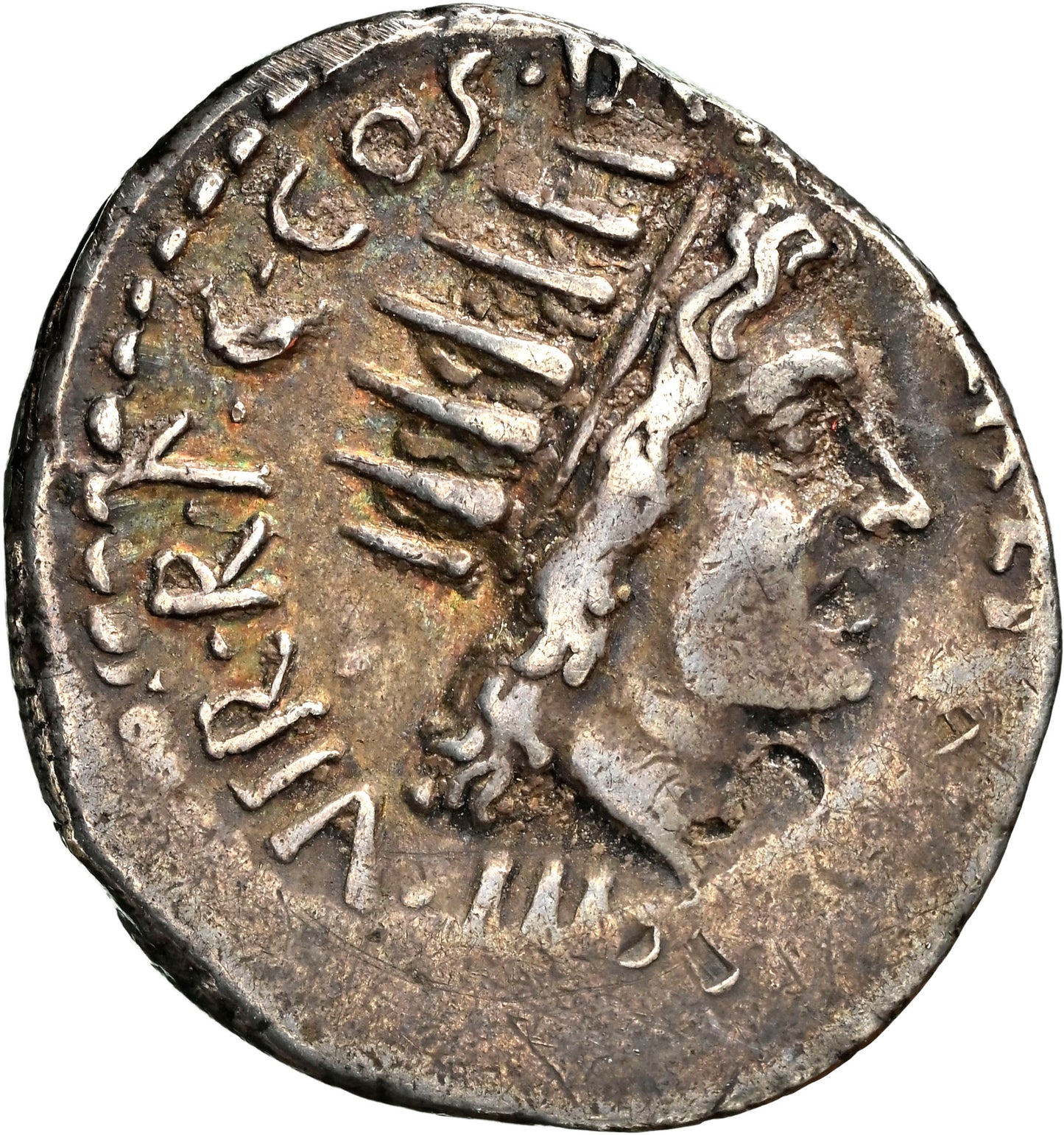 Roman Imperatorial - Marc Antony - Silver Denarius - NGC VF - Crawf. 533/2