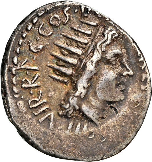 Roman Imperatorial - Marc Antony - Silver Denarius - NGC VF - Crawf. 533/2