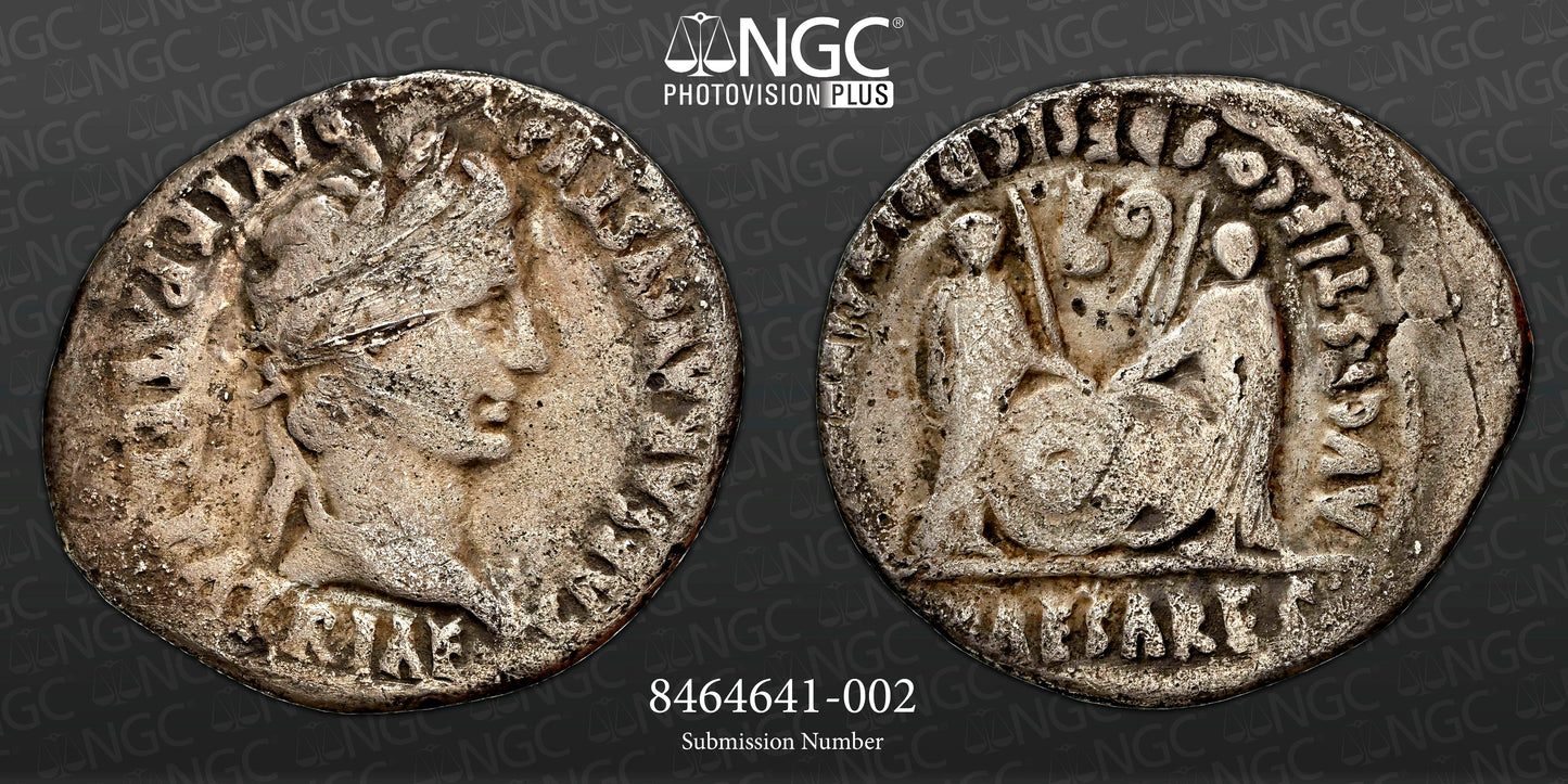 Roman Empire - Augustus - Silver Denarius - NGC F - RIC:207