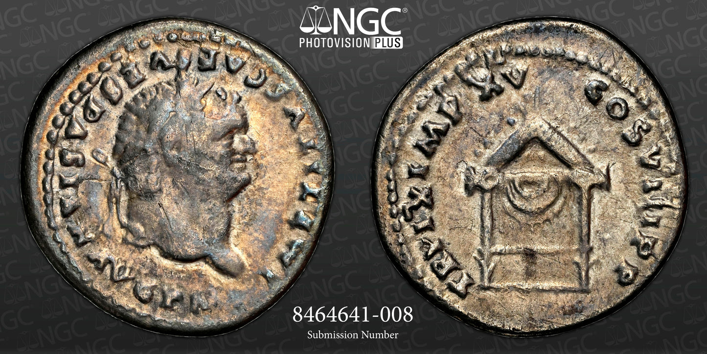 Roman Empire - Titus - Silver Denarius - NGC Ch F - RIC:124