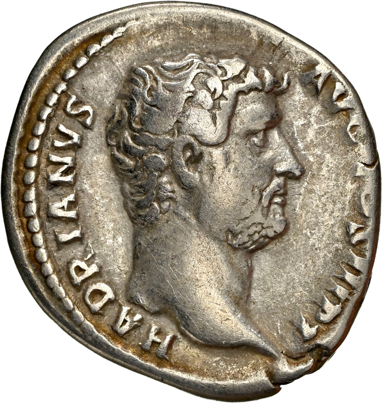 Roman Empire - Hadrian - Silver Denarius - NGC Ch F - RIC:1984