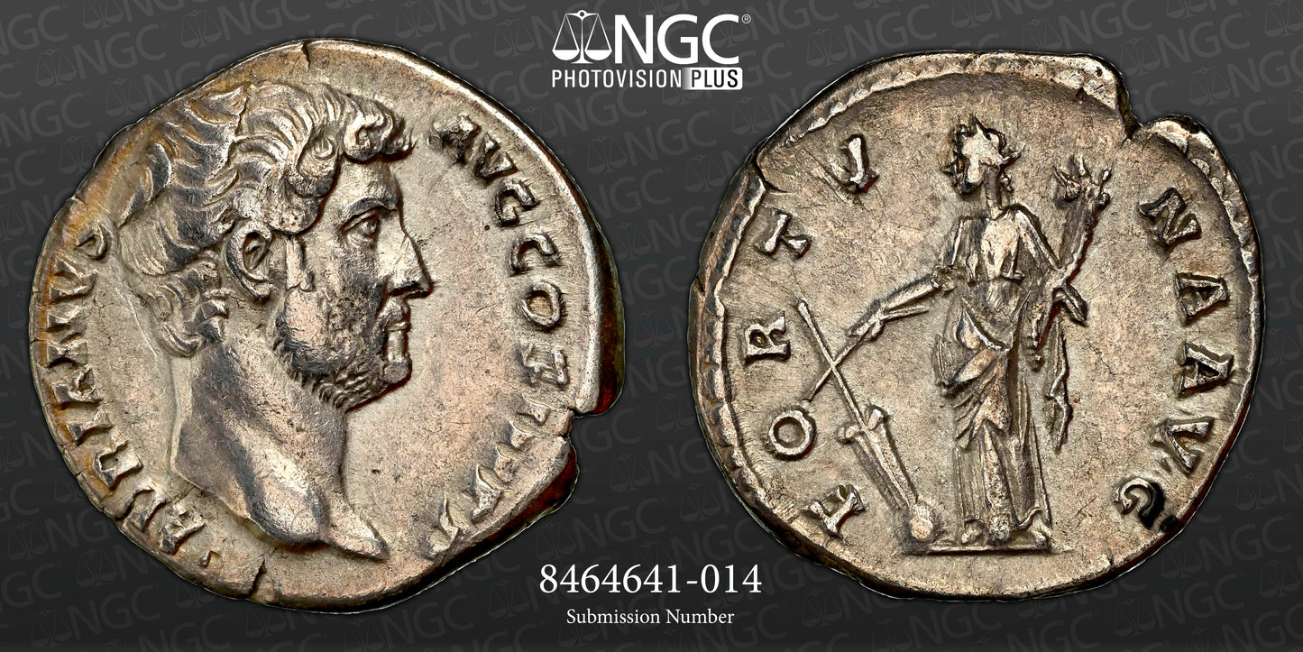 Roman Empire - Hadrian - Silver Denarius - NGC Ch VF - RIC:2200 - Fine Style
