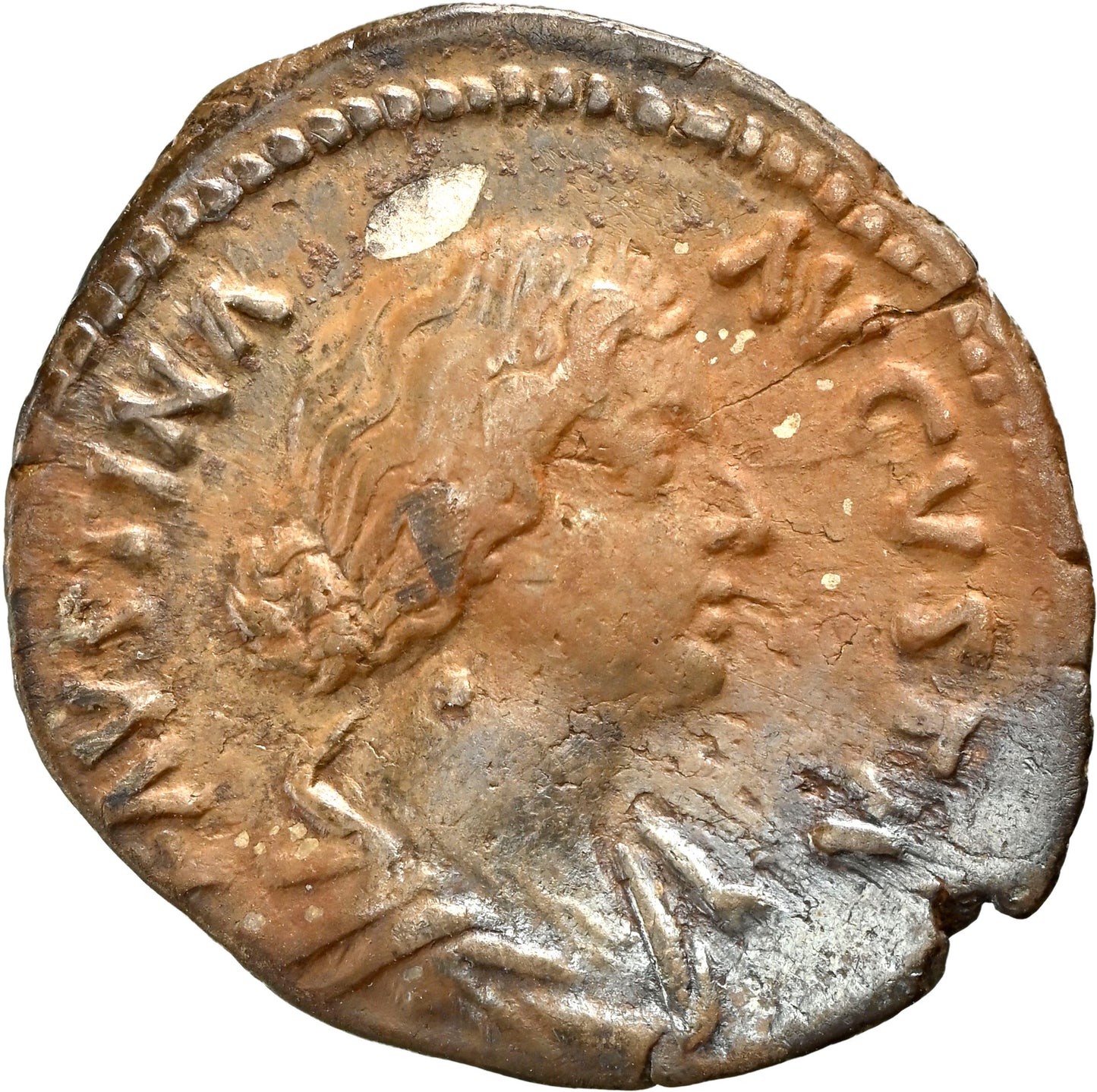 Roman Empire - Faustina II - Silver Denarius - NGC VF