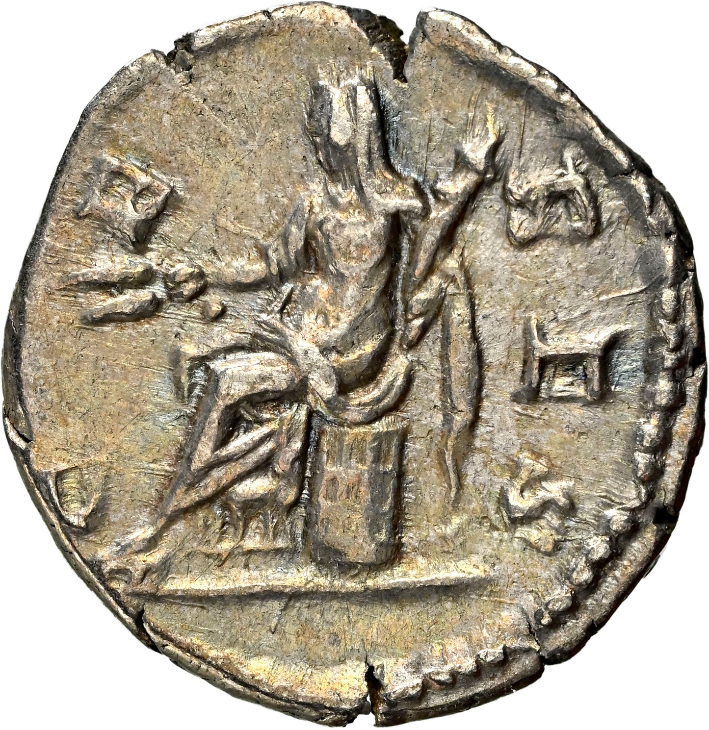 Roman Empire - Faustina II - Silver Denarius - NGC VF
