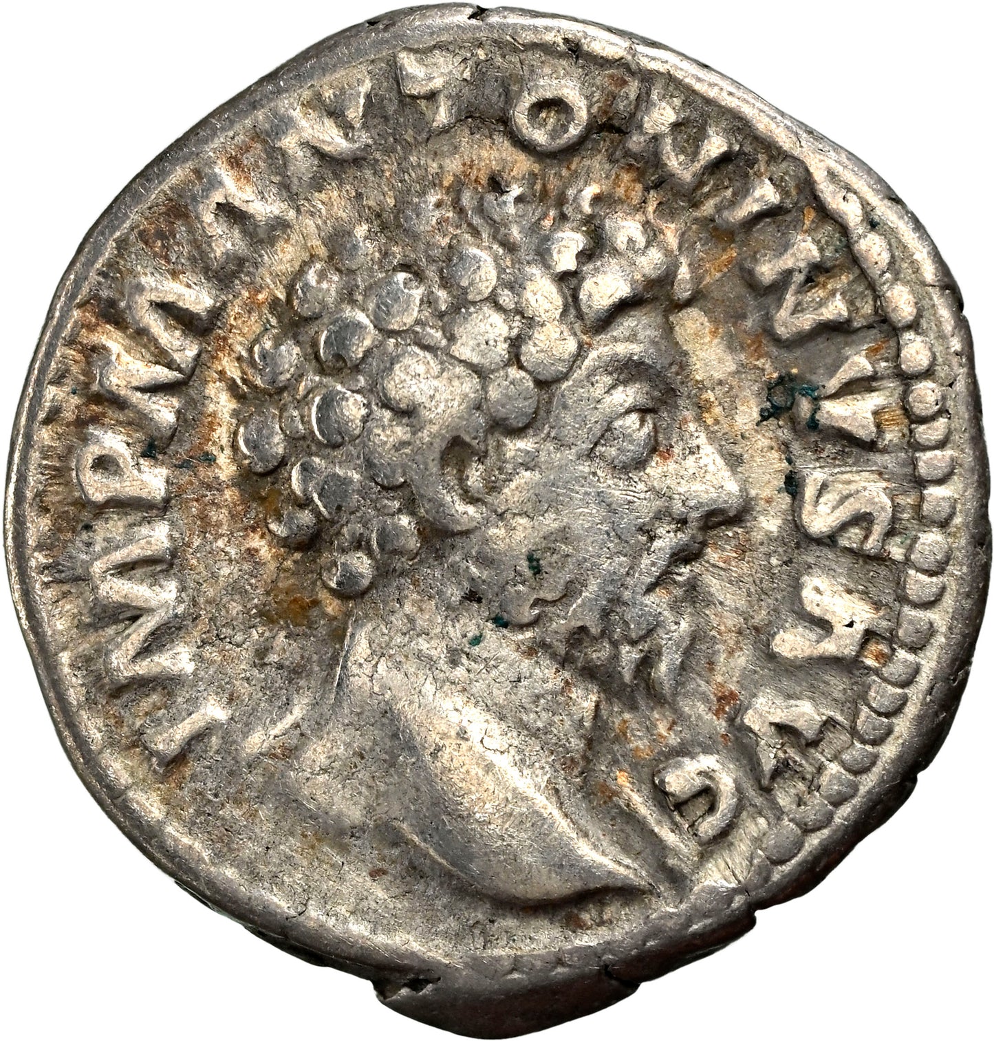 Roman Empire - Marcus Aurelius - Silver Denarius - NGC Ch F - RIC:71