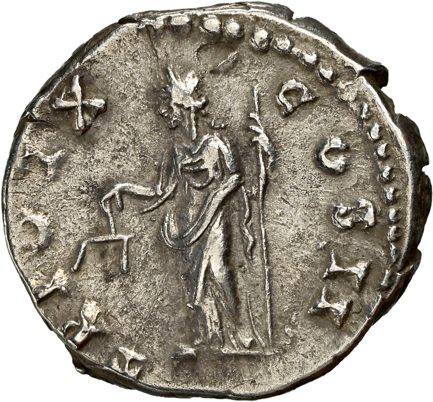 Roman Empire - Marcus Aurelius - Silver Denarius - NGC XF - RIC:466a