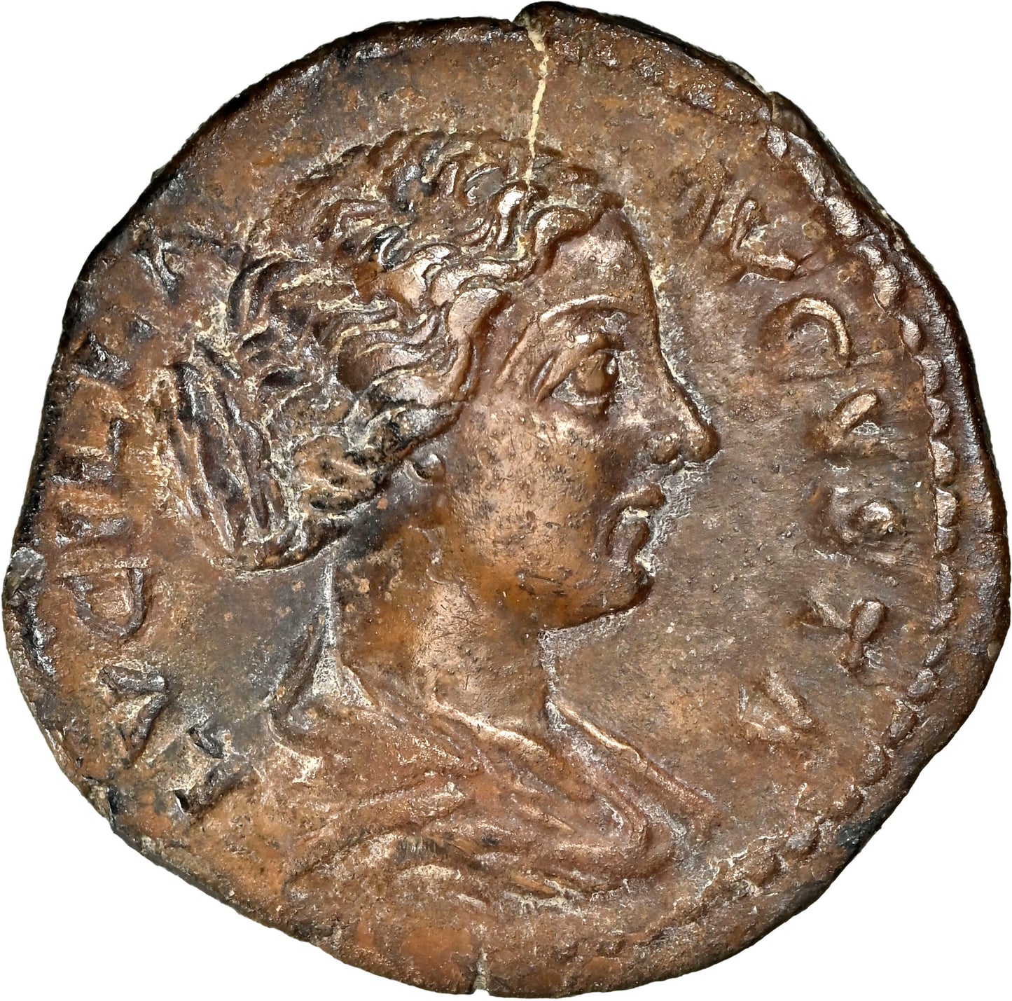 Roman Empire - Lucilla - Silver Denarius - NGC Ch XF