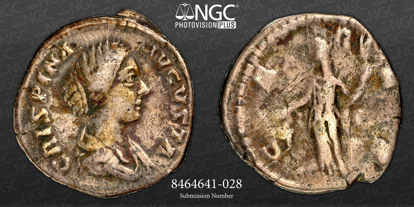 Roman Empire - Crispina - Silver Denarius - NGC F