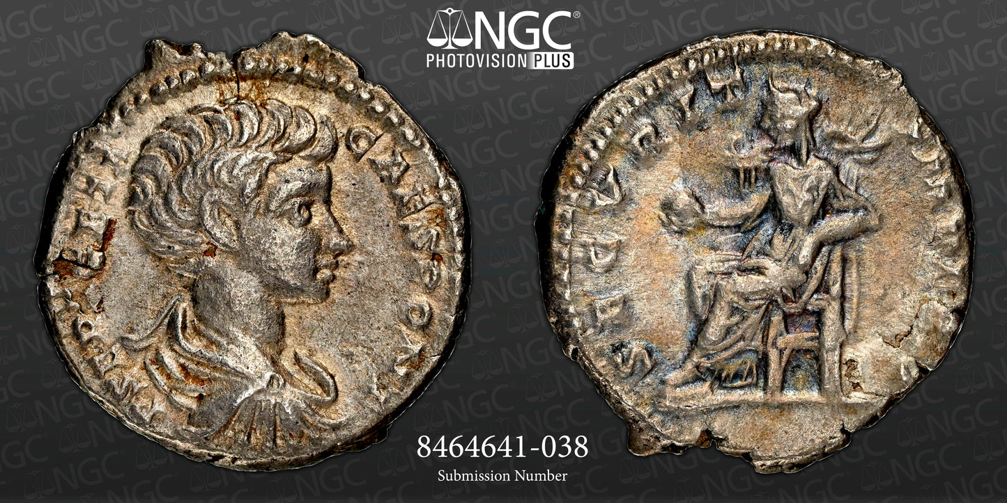 Roman Empire - Geta - Silver Denarius - NGC XF - RIC:20b