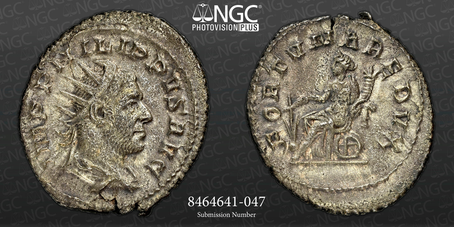 Roman Empire - Philip I - Silver Double-Denarius - NGC AU - RIC:63b