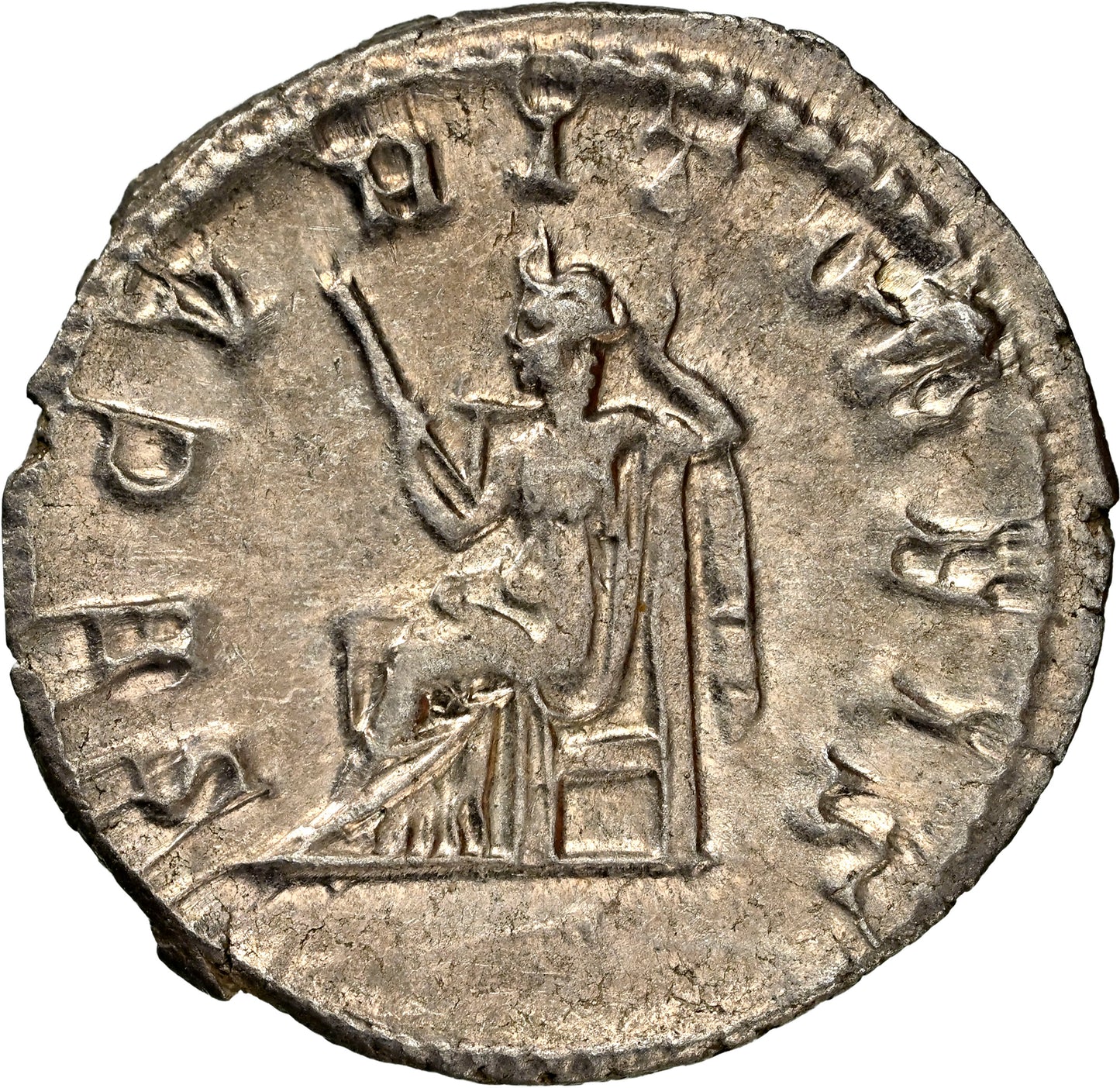 Roman Empire - Philip I - Silver Double-Denarius - NGC Ch XF - RIC:48b