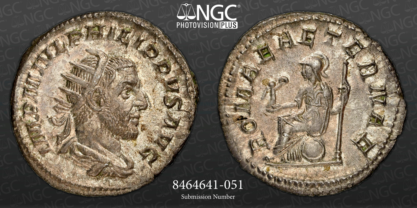 Roman Empire - Philip I - Silver Double-Denarius - NGC Ch AU - RIC:44b