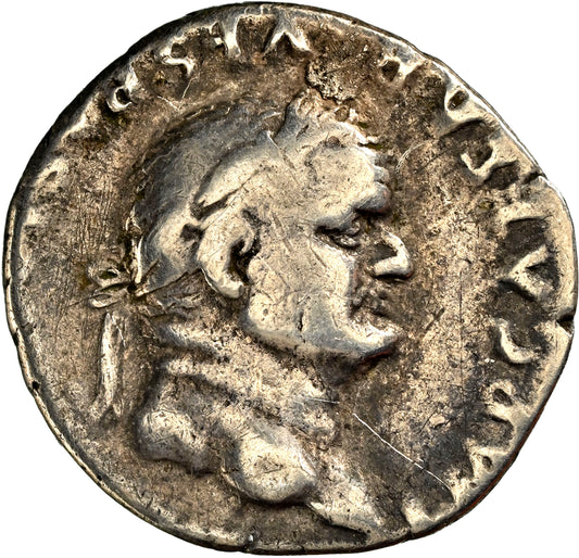 Roman Empire - Vespasian - Silver Denarius - NGC F - RIC:703