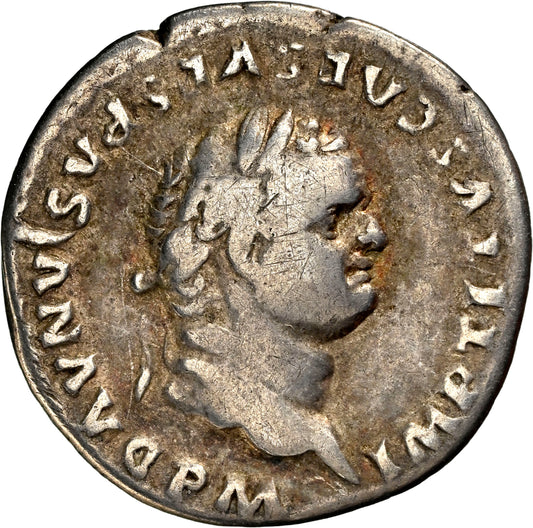 Roman Empire - Titus - Silver Denarius - NGC F - RIC:122