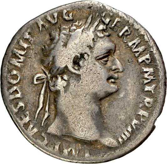 Roman Empire - Domitian - Silver Denarius - NGC F - RIC:686