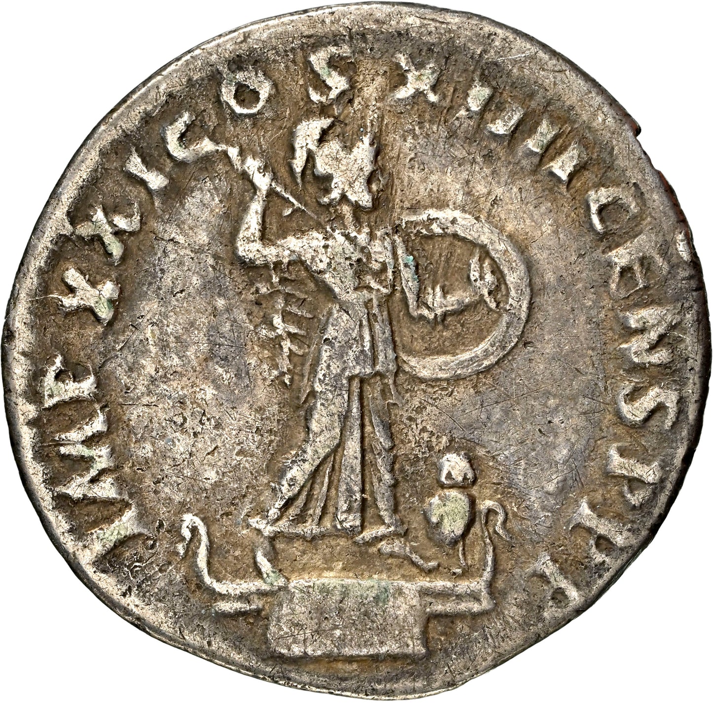 Roman Empire - Domitian - Silver Denarius - NGC F - RIC:686