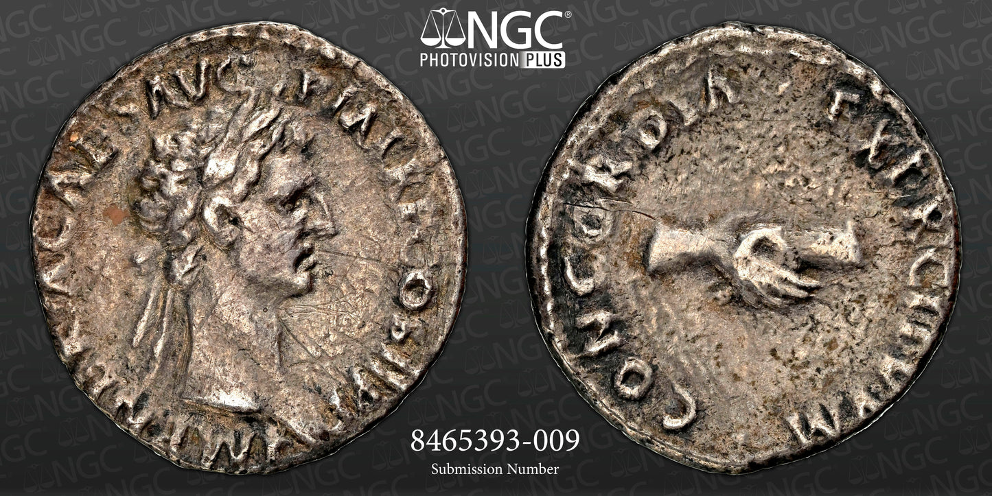 Roman Empire - Nerva - Silver Denarius - NGC Ch VF - RIC:2