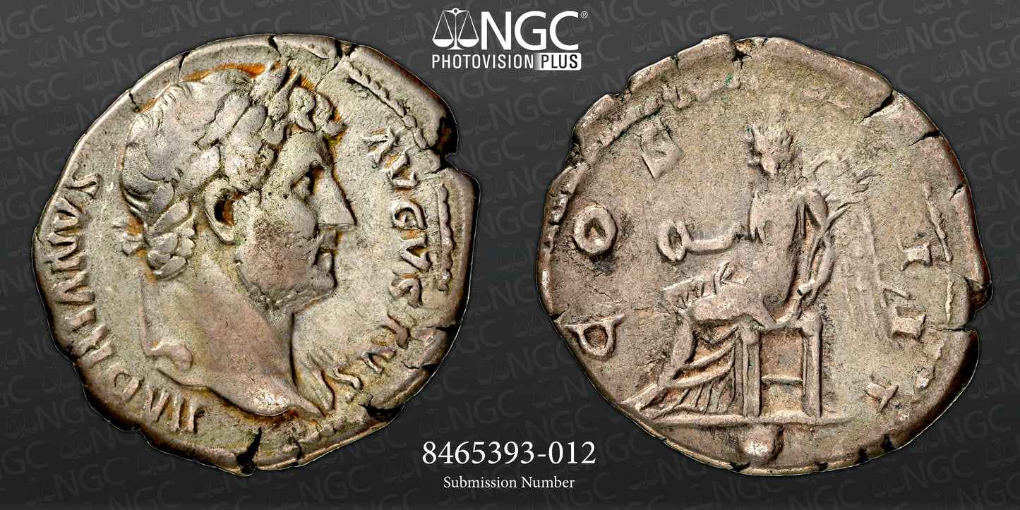 Roman Empire - Hadrian - Silver Denarius - NGC Ch F - RIC:859